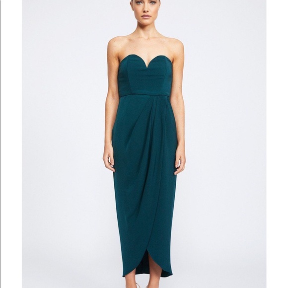 shona joy core u bustier draped dress
